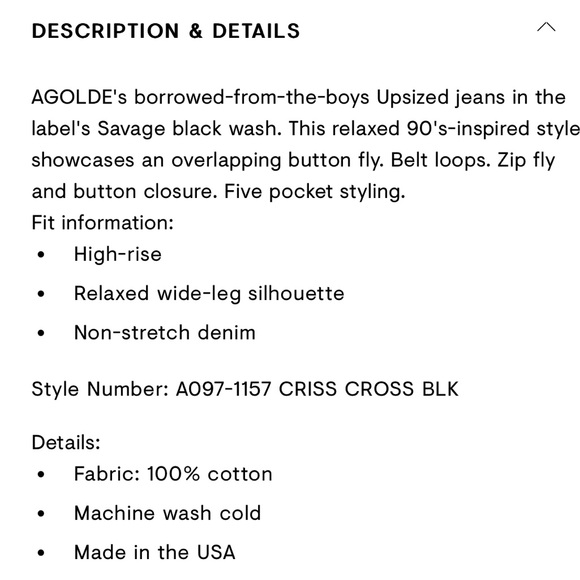 Agolde Crisscross denim in Savage black - Picture 5 of 10